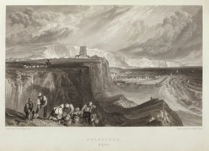 Framed Print : Folkstone, Kent, 1826. Creator: JMW Turner Framed Print : Folkstone, Kent, 1826. Creator: JMW Turner