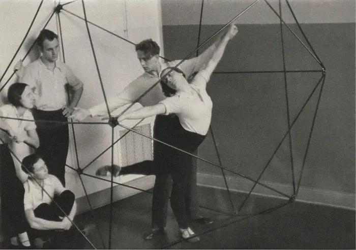 Framed Print : Folkwangschule Essen: Sigurd Leeder teaches a slant in space in Laban's icosahedron, 1930. Creator: Anonymous Framed Print : Folkwangschule Essen: Sigurd Leeder teaches a slant in space in Laban's icosahedron, 1930. Creator: Anonymous