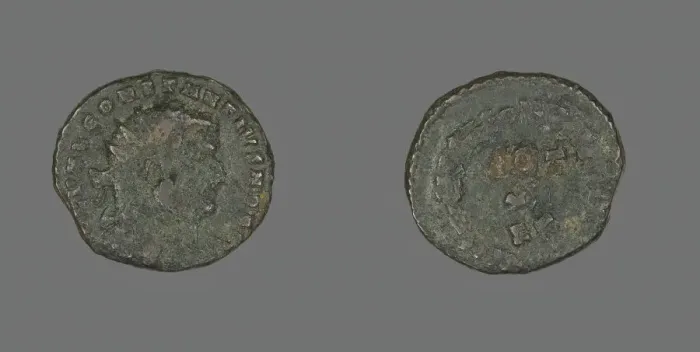 Framed Print : Follis (Coin) Portraying Emperor Constantius I, about 303. Creator: Unknown Framed Print : Follis (Coin) Portraying Emperor Constantius I, about 303. Creator: Unknown