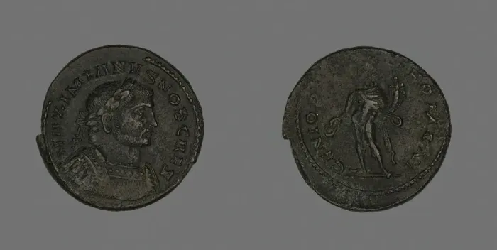 Framed Print : Follis (Coin) Portraying Emperor Galerius, about 303. Creator: Unknown Framed Print : Follis (Coin) Portraying Emperor Galerius, about 303. Creator: Unknown