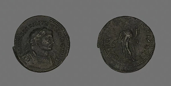 Follis (Coin) Portraying Emperor Galerius, about 303. Creator: Unknown