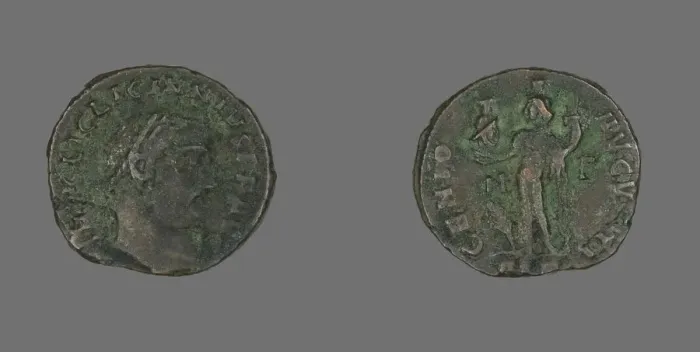 Framed Print : Follis (Coin) Portraying Emperor Licinius, 312. Creator: Unknown Framed Print : Follis (Coin) Portraying Emperor Licinius, 312. Creator: Unknown