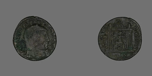 Follis (Coin) Portraying Emperor Maxentius, 309-312. Creator: Unknown