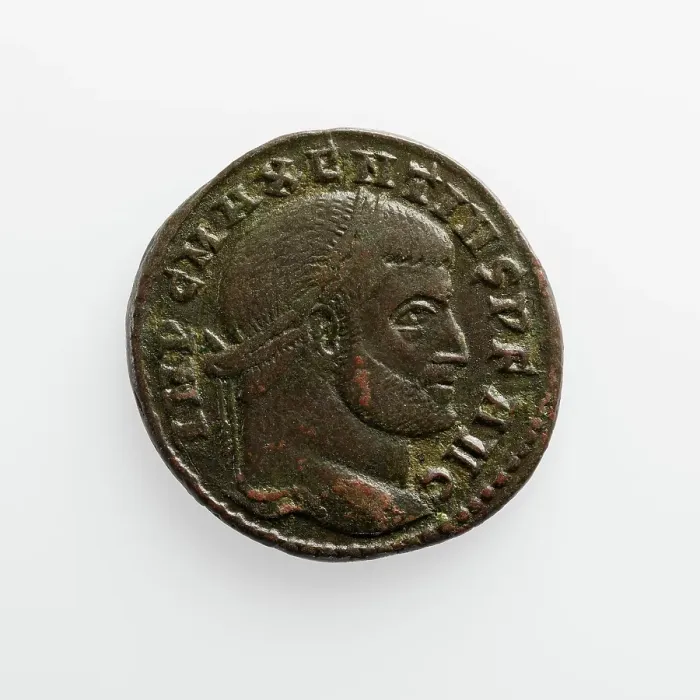 Framed Print : Follis of Maxentius, A.D. 307-312. Creator: Unknown Framed Print : Follis of Maxentius, A.D. 307-312. Creator: Unknown
