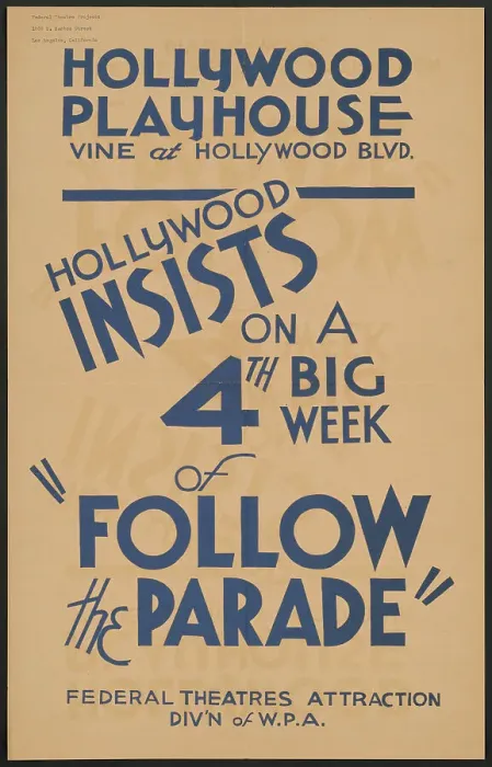 Framed Print : Follow the Parade, Los Angeles, [193-]. Creator: Unknown