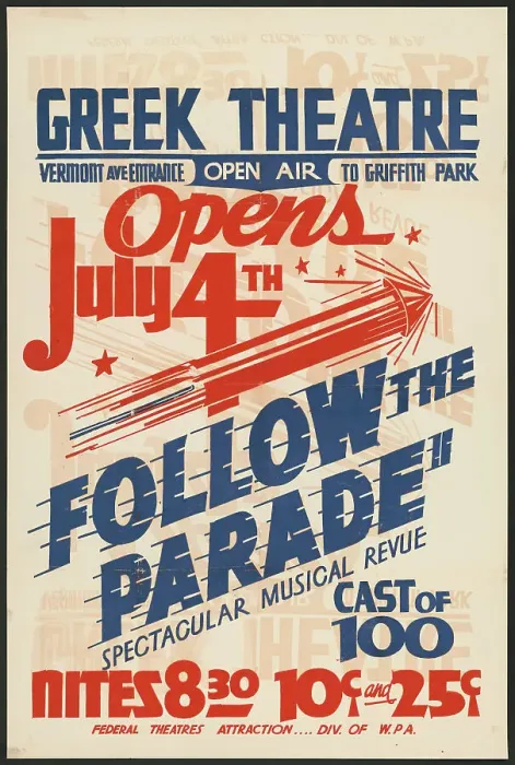 Framed Print : Follow the Parade, Los Angeles, 1936. Creator: Unknown Framed Print : Follow the Parade, Los Angeles, 1936. Creator: Unknown