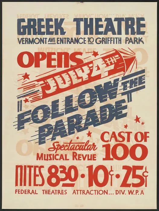 Framed Print : Follow the Parade, Los Angeles, 1936. Creator: Unknown Framed Print : Follow the Parade, Los Angeles, 1936. Creator: Unknown