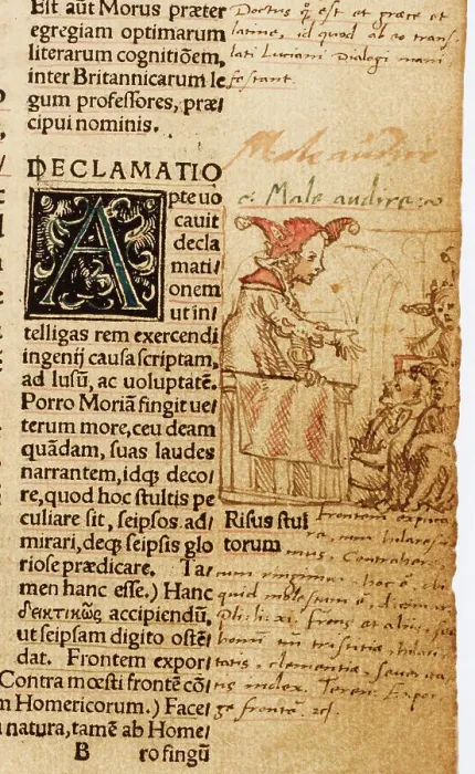 Framed Print : Folly in the Pulpit. Drawing for The Praise of Folly by Erasmus of Rotterdam, 1515. Creator: Holbein, Hans, the Younger (1497-1543) Framed Print : Folly in the Pulpit. Drawing for The Praise of Folly by Erasmus of Rotterdam, 1515. Creator: Holbein, Hans, the Younger (1497-1543)