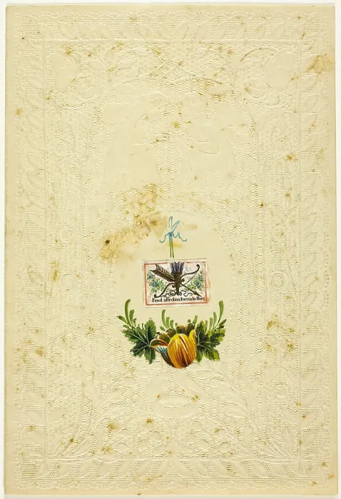 Framed Print : Fond Affection Turns to Thee (valentine), 1840 / 49. Creator: Unknown Framed Print : Fond Affection Turns to Thee (valentine), 1840 / 49. Creator: Unknown
