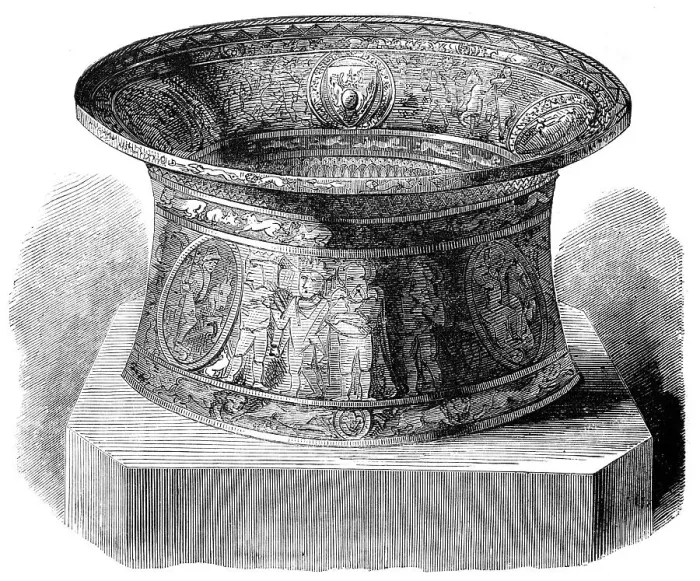 Framed Print : Font of St. Louis, in which the Imperial Infant was Christened, 1856. Creator: Unknown Framed Print : Font of St. Louis, in which the Imperial Infant was Christened, 1856. Creator: Unknown