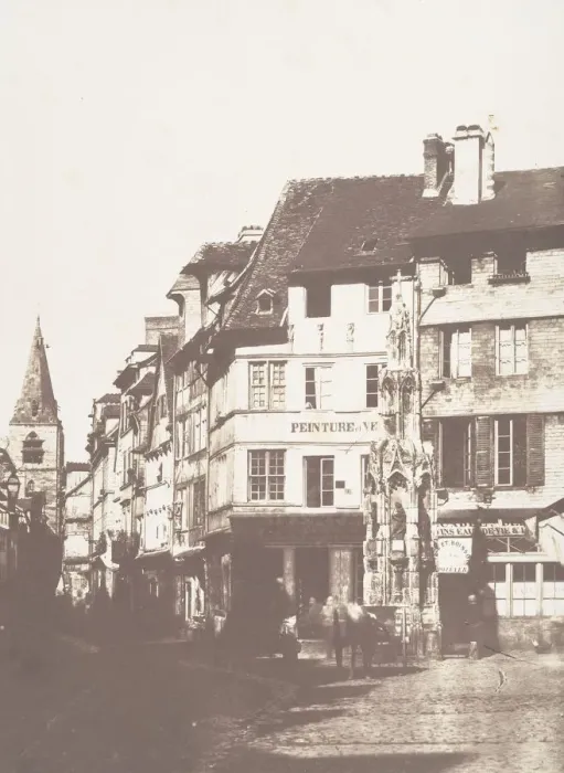 Framed Print : Fontaine de la Croix de Pierre, Rouen, 1852-54. Creator: Edmond Bacot Framed Print : Fontaine de la Croix de Pierre, Rouen, 1852-54. Creator: Edmond Bacot