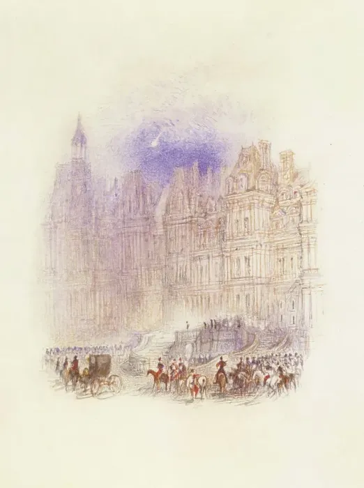 Framed Print : Fontainebleau: The Departure of Napoleon, 1833. Creator: JMW Turner Framed Print : Fontainebleau: The Departure of Napoleon, 1833. Creator: JMW Turner