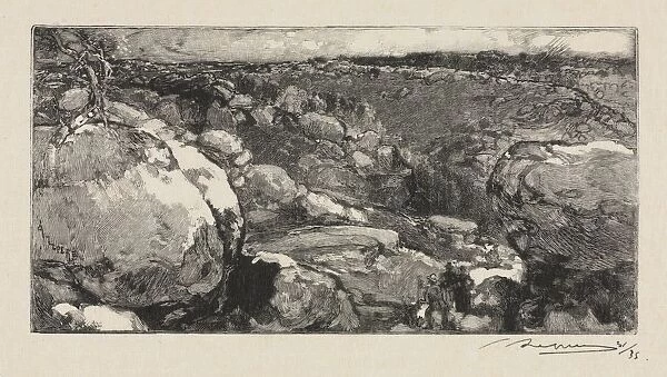 Fontainebleau Forest: The Cirque of Long-Rocher, 1888. Creator: Auguste Louis Lepere (French