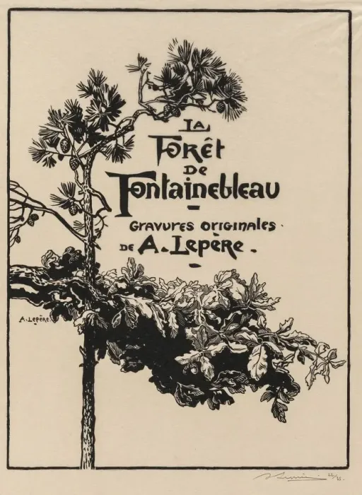 Framed Print : Fontainebleau Forest: Frontispiece (La Foret de Fontainebleau: Frontispice), 1908 Framed Print : Fontainebleau Forest: Frontispiece (La Foret de Fontainebleau: Frontispice), 1908