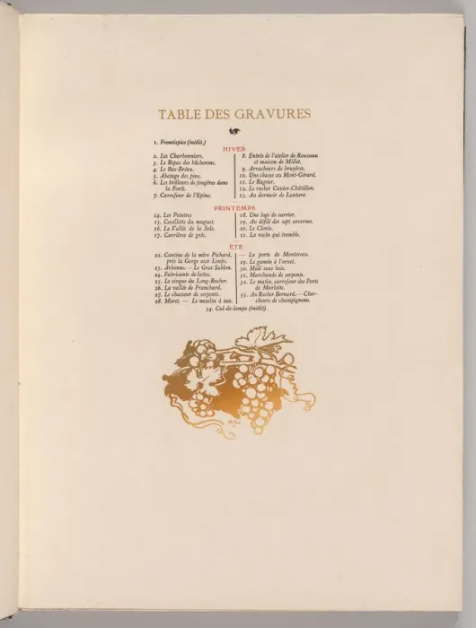 Framed Print : Fontainebleau Forest: Grapes, Cul-de-lampe (Table of Engravings) (La Foret de Fontainebleau Framed Print : Fontainebleau Forest: Grapes, Cul-de-lampe (Table of Engravings) (La Foret de Fontainebleau