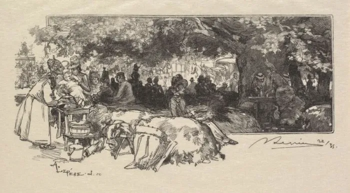Framed Print : Fontainebleau Forest: Mother Pichards Canteen (La Foret de Fontainebleau... ), 1890 Framed Print : Fontainebleau Forest: Mother Pichards Canteen (La Foret de Fontainebleau... ), 1890