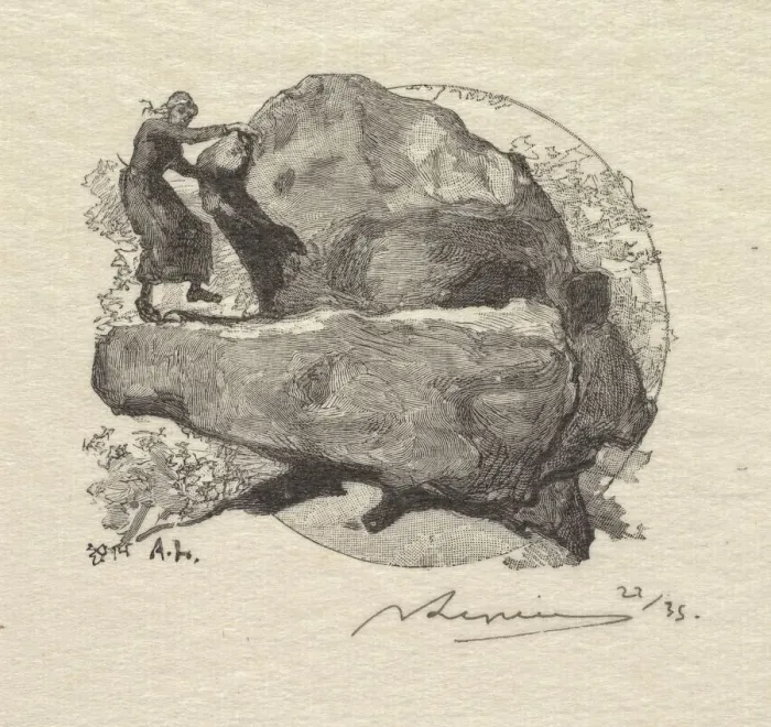 Framed Print : Fontainebleau Forest: The Trembling Rock (La Foret de Fontainebleau: La roche qui tremble) Framed Print : Fontainebleau Forest: The Trembling Rock (La Foret de Fontainebleau: La roche qui tremble)