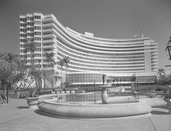 Framed Print : Fontainebleau Hotel, Miami Beach, Florida, 1955. Creators: Gottscho-Schleisner, Inc, Morris Lapidus Framed Print : Fontainebleau Hotel, Miami Beach, Florida, 1955. Creators: Gottscho-Schleisner, Inc, Morris Lapidus