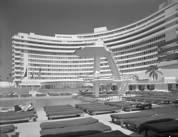 Framed Print : Fontainebleau Hotel, Miami Beach, Florida, 1955. Creators: Gottscho-Schleisner, Inc, Morris Lapidus Framed Print : Fontainebleau Hotel, Miami Beach, Florida, 1955. Creators: Gottscho-Schleisner, Inc, Morris Lapidus