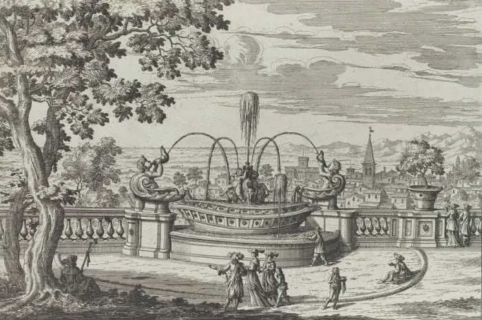 Framed Print : Fontana di Belvedere aFrascati... 1691 or after. Creator: Giovanni Battista Falda Framed Print : Fontana di Belvedere aFrascati... 1691 or after. Creator: Giovanni Battista Falda