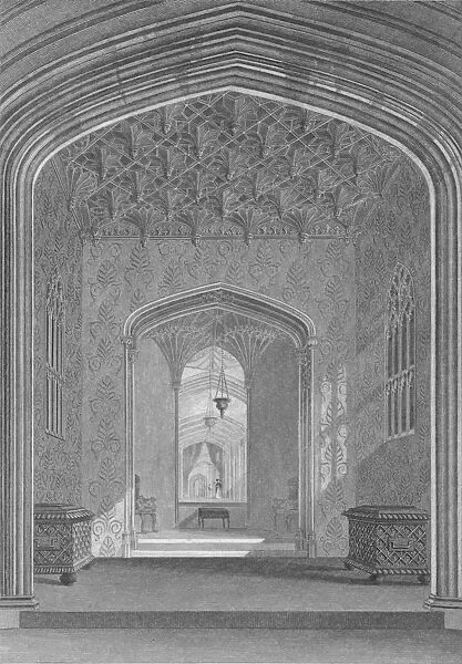 Fonthill Abbey, The Oratory, 1824. Artist: William Deeble