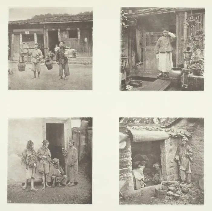 Framed Print : Foochow Coolies; A Foochow Detective; The Chief of Thieves; Beggars Living in a Tour, c Framed Print : Foochow Coolies; A Foochow Detective; The Chief of Thieves; Beggars Living in a Tour, c