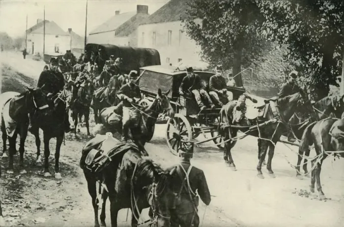 Framed Print : Food for the Defenders of Liege, (1919). Creator: Unknown Framed Print : Food for the Defenders of Liege, (1919). Creator: Unknown