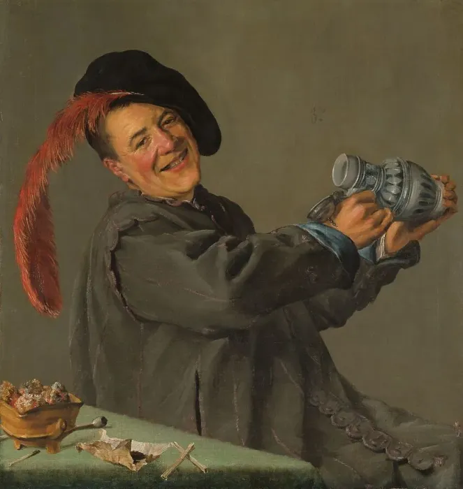 Framed Print : A Fool Holding a Jug, known as ‘The Jolly Drinker, 1629. Creator: Judith Leyster Framed Print : A Fool Holding a Jug, known as ‘The Jolly Drinker, 1629. Creator: Judith Leyster