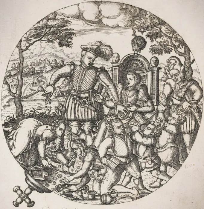 Framed Print : They have become foolhardy and have given themselves over to vanity (Ephesians 4: 19... ca. 1570-72. Creator: Anon) Framed Print : They have become foolhardy and have given themselves over to vanity (Ephesians 4: 19... ca. 1570-72. Creator: Anon)