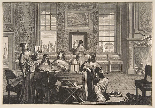 The Foolish Virgins Conversing, ca. 1635. Creator: Abraham Bosse