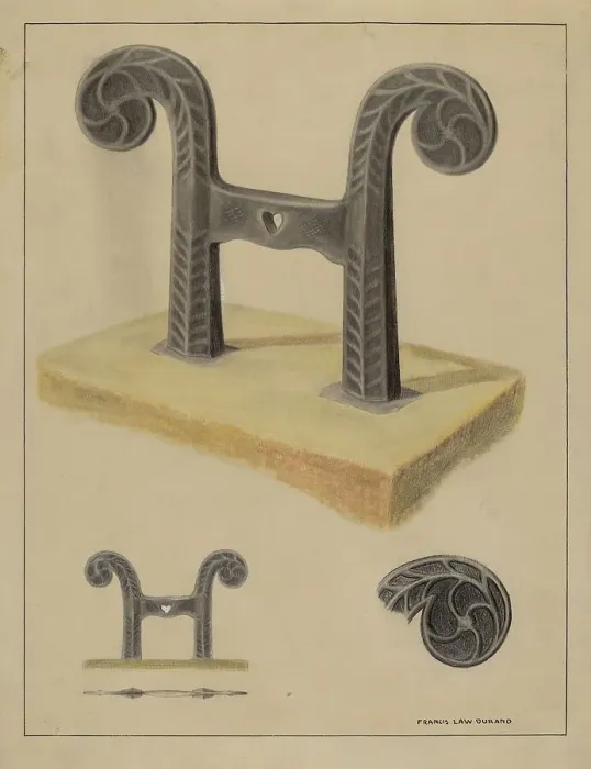 Framed Print : Foot Scraper, c. 1936. Creator: Francis Law Durand Framed Print : Foot Scraper, c. 1936. Creator: Francis Law Durand