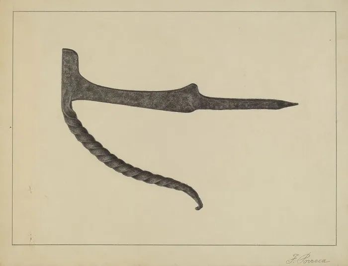 Framed Print : Foot Scraper, c. 1937. Creator: Filippo Porreca Framed Print : Foot Scraper, c. 1937. Creator: Filippo Porreca