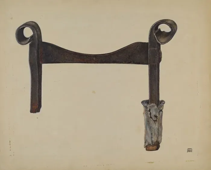 Framed Print : Foot Scraper, c. 1938. Creator: John Wilkes Framed Print : Foot Scraper, c. 1938. Creator: John Wilkes