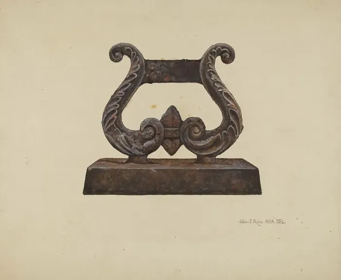 Framed Print : Foot Scraper, c. 1942. Creator: John Price Framed Print : Foot Scraper, c. 1942. Creator: John Price