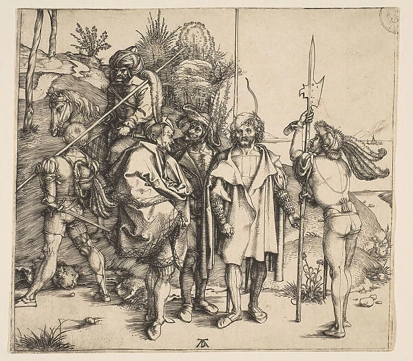 Five Foot Soldiers and a Mounted Turk, ca. 1495. Creator: Albrecht Durer