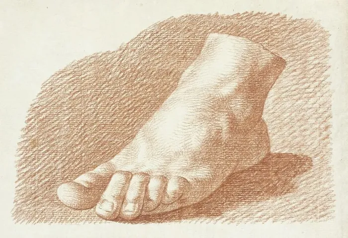 Framed Print : Foot Study, 1760. Creator: John Augustus Nahl Framed Print : Foot Study, 1760. Creator: John Augustus Nahl
