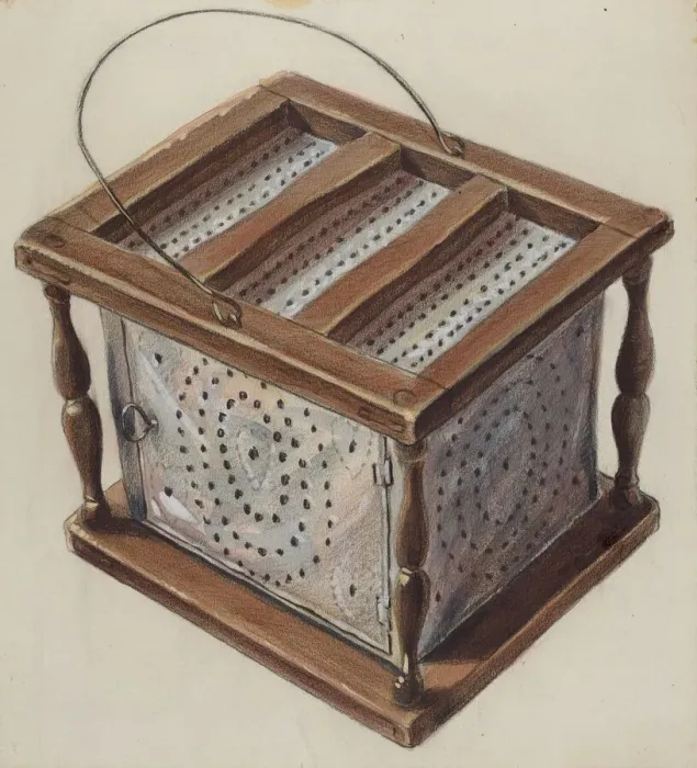Framed Print : Foot Warmer, c. 1936. Creator: Richard Taylor Framed Print : Foot Warmer, c. 1936. Creator: Richard Taylor