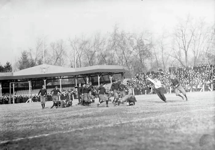 Framed Print : Football - Costello; Georgetown-Virginia Game, 1912. Creator: Harris & Ewing. Football - Costello; Georgetown-Virginia Game, 1912. Creator: Harris & Ewing Framed Print : Football - Costello; Georgetown-Virginia Game, 1912. Creator: Harris & Ewing. Football - Costello; Georgetown-Virginia Game, 1912. Creator: Harris & Ewing
