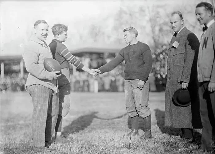 Framed Print : Football - Georgetown University Game, 1911. Creator: Harris & Ewing. Football - Georgetown University Game, 1911. Creator: Harris & Ewing Framed Print : Football - Georgetown University Game, 1911. Creator: Harris & Ewing. Football - Georgetown University Game, 1911. Creator: Harris & Ewing