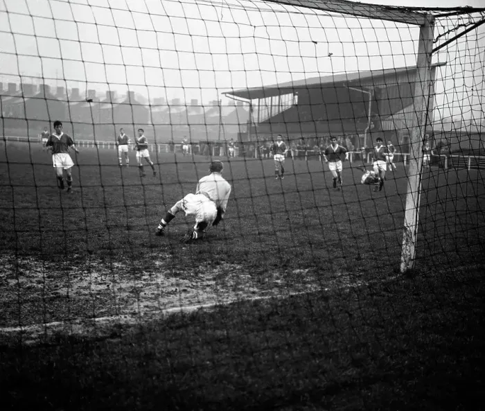 Framed Print : Football match, Horden, County Durham, 1963. Artist: Michael Walters Framed Print : Football match, Horden, County Durham, 1963. Artist: Michael Walters