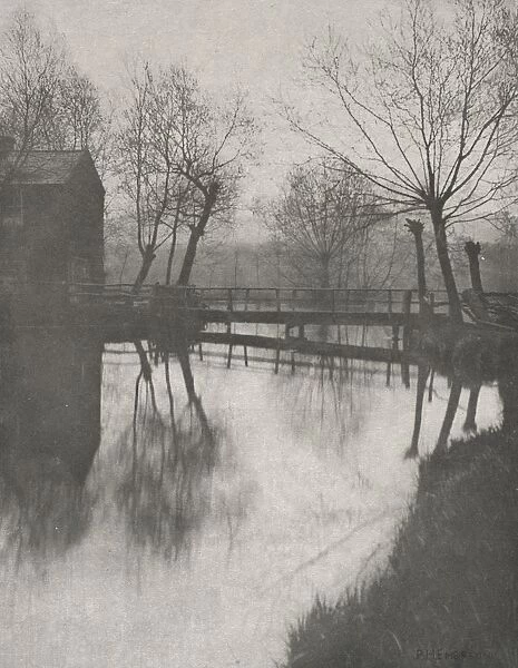 Footbridge Near Chingford, from The Compleat Angler, 1888. Creator: Peter Henry Emerson (British