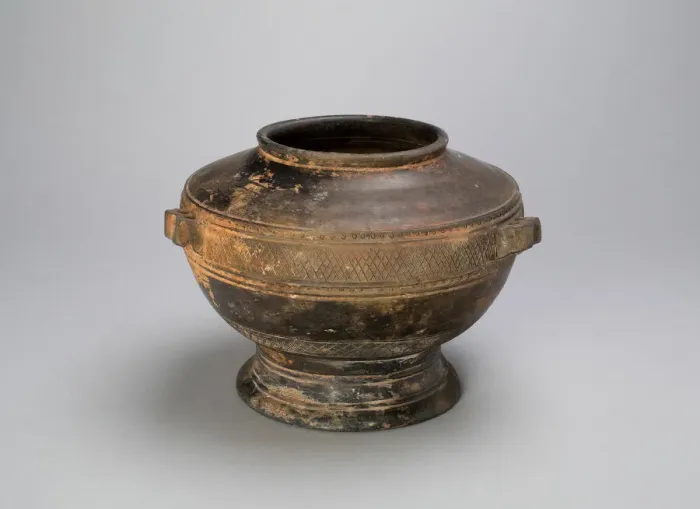 Framed Print : Footed Jar, Shang dynasty (c. 1600-1050 B. C. ). Creator: Unknown Framed Print : Footed Jar, Shang dynasty (c. 1600-1050 B. C. ). Creator: Unknown