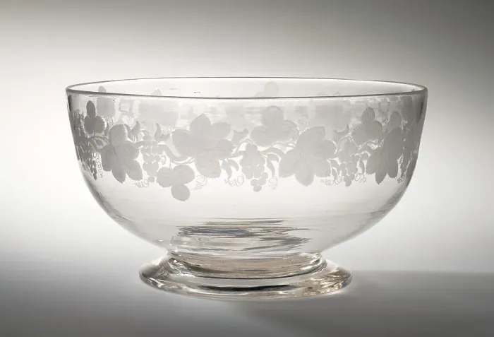 Framed Print : Footed Punch Bowl, c1835-55. Creator: Pobably New England Glass Works, American (1818-1888) Framed Print : Footed Punch Bowl, c1835-55. Creator: Pobably New England Glass Works, American (1818-1888)