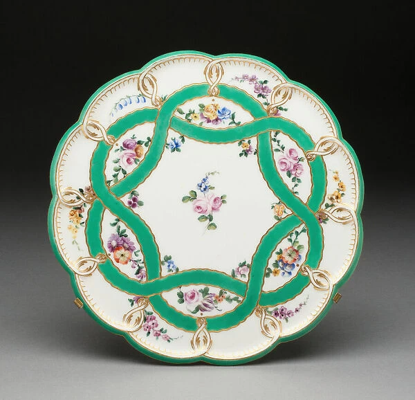 Footed Tray, Sevres, 1757. Creator: Sevres Porcelain Manufactory