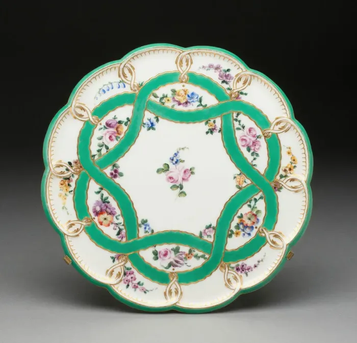 Framed Print : Footed Tray, Sevres, 1757. Creator: Sevres Porcelain Manufactory Framed Print : Footed Tray, Sevres, 1757. Creator: Sevres Porcelain Manufactory