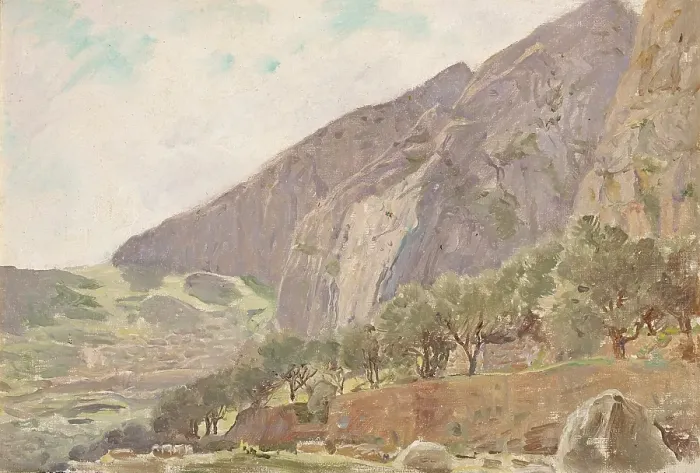 Framed Print : Foothills of Parnassus, Delphi, Greece, 1912. Creator: Anna Richards Brewster Framed Print : Foothills of Parnassus, Delphi, Greece, 1912. Creator: Anna Richards Brewster