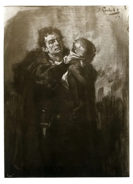 Framed Print : Forbes-Robertson as Hamlet, late 19th century. Artist: John Percival Gulich Framed Print : Forbes-Robertson as Hamlet, late 19th century. Artist: John Percival Gulich