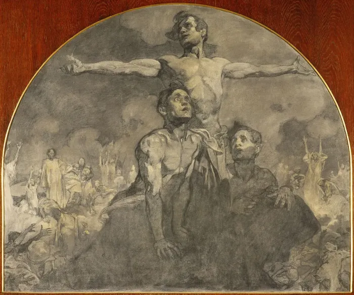 Framed Print : By force towards freedom, with love towards unity! Study for the mural at the Lord Mayors Hall, Pra Framed Print : By force towards freedom, with love towards unity! Study for the mural at the Lord Mayors Hall, Pra