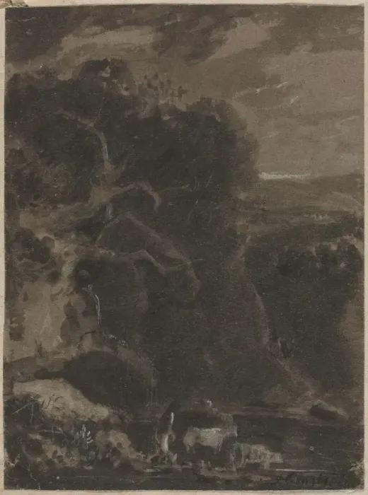 Framed Print : The Ford, 1700s. Creator: Anonymous Framed Print : The Ford, 1700s. Creator: Anonymous