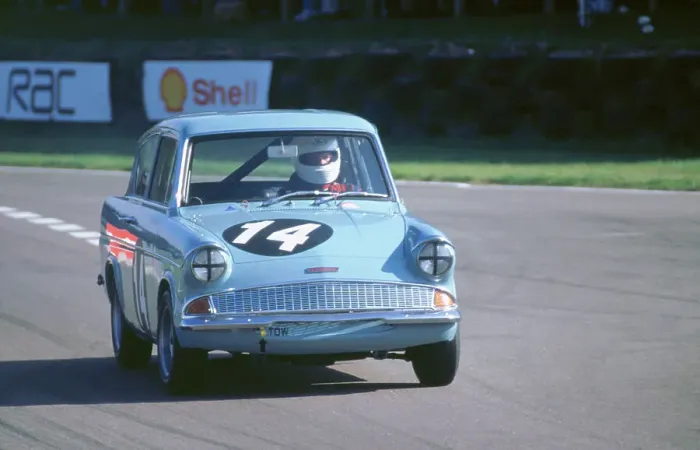Framed Print : Ford Anglia races at 1998 Goodwood revival Framed Print : Ford Anglia races at 1998 Goodwood revival